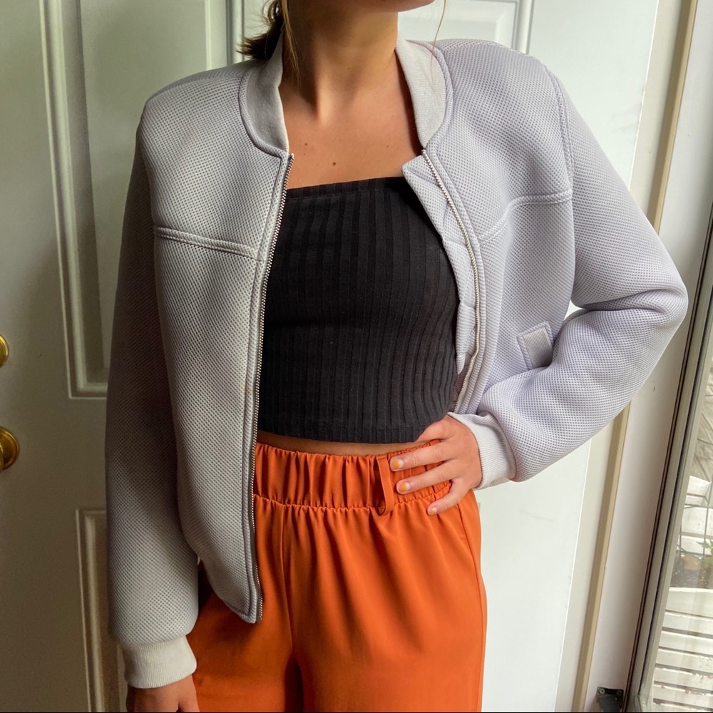 Ice Blue Bomber Jacket